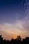 Amazing cloud formation in colourful sky during a monsoon sunrise morning