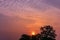 Amazing cloud formation in colourful sky during a monsoon sunrise morning