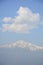 Amazing clouds at mount Andes in Santiago, Chile