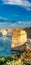 Amazing coastline of the Twelve Apostles, collection of limestone stacks off the shore of Port Campbell National Park, by the