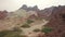 Amazing colored desert mountains of Hormuz island. Iran.