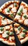 Amazing, colorful chicken chees pizza ai generated