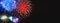 Amazing colorful firework background with free space for text. B