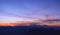 Amazing colorful sunrise in the mountains. Veiw from the Adam`s