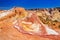 Amazing colors and shapes of Crazy Hill sandstone formation in Valley of Fire State Park