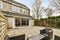 Amazing courtyard of the house with beautifully laid stove