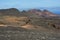 Amazing crater in a volcanic landscape of Timanfaya national park, Lanzarote, Canary Islands