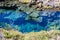 Amazing crystal blue water in Silfra crack in Thingvellir national park, Iceland