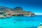 Amazing crystal clear water of Agali Beach, Folegandros,  Greece