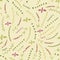 Amazing cute seamless vintage colorful floral herbs pattern