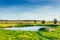 Amazing Dehesa de  Extremadura outdoors, grassfields, lagoons, oaks  in the farmland fields of Spain countryside