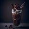 Amazing delicious chocolate milkshake ai generated