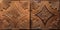 Amazing detailed closeup view of dark bronze color interior ceiling tiles luxury background