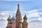 Amazing Domes of St. Basil`s Cathedral Over the Clouds - St. Basi