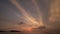 Amazing Dramatic light sunset sky over tropical sea Beautiful light of nature landscape Time Lapse video landscape scenery view.