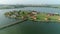 Amazing drone shoot of Indian resort ekante, surrounding beautiful lake