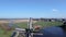 Amazing drone video approaching windmills at the Zaanse Schans