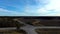 Amazing drone view on beautiful landscape on spring day. Gorgeous winter backgrounds. Europe.