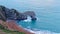 Amazing Durdle Door at the Jurassic Coast of England - view from above