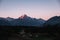 Amazing dusk scene at Mount Cook National Park, New Zealand