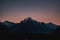 Amazing dusk scene at Mount Cook National Park, New Zealand