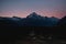 Amazing dusk scene at Mount Cook National Park, New Zealand