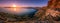 Amazing evening view of Fira, caldera, volcano of Santorini, Greece.