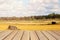 Amazing field and farm. View from the wooden terrace