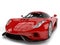 Amazing fiery red super car - beauty closeup shot