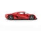 Amazing fiery red super car - side view