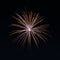 Amazing fireworks on isolated dark blackground.