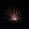 Amazing fireworks on isolated dark blackground.