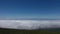 Amazing flight over the clouds in Teide national Park, Tenerife, Canary Islands, Spain.Sunset above the clouds