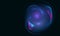 Amazing fluid purple violet 3d bubble in cosmic space.