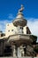 Amazing fountain â€œCentaurâ€ close up photo. Sicily. Italy