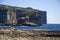 Amazing Fungus and Gebla Rock cliffs in the Dwejra Bay beach near collapsed Azure window, Gozo island, Malta