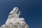 Amazing giant white buddha statue at chinese temple