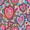 Amazing grace love music flower seamless pattern