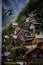 The amazing houses of Hallstatt in Austria - HALLSTATT, AUSTRIA, EUROPE - JULY 30, 2021