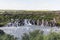 Amazing Hraunfossar waterfall in western central iceland