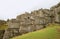 Amazing huge ancient Inca stone wall of Sacsayhuaman fortress, Cusco, Peru, South America