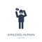 amazing human icon. Trendy flat vector amazing human icon on white background from Feelings collection