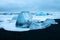 Amazing ice formations on the sea shore, Jokulsarlon