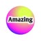 Amazing icon banner with colorful background in round shape