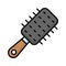 Amazing icon of hair styling brush in modern style, barbershop accessory