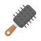 Amazing icon of hair styling brush in modern style, barbershop accessory