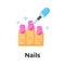 An amazing icon of nail painting, have a look at this beautiful vector of nail polishing