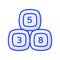 An amazing icon of numeric blocks in modern design style, ready to use vector