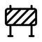 An amazing icon of Road barrier, roadblock vector design