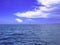 Amazing Idyllic ocean and Cloudy sky with endless horizon